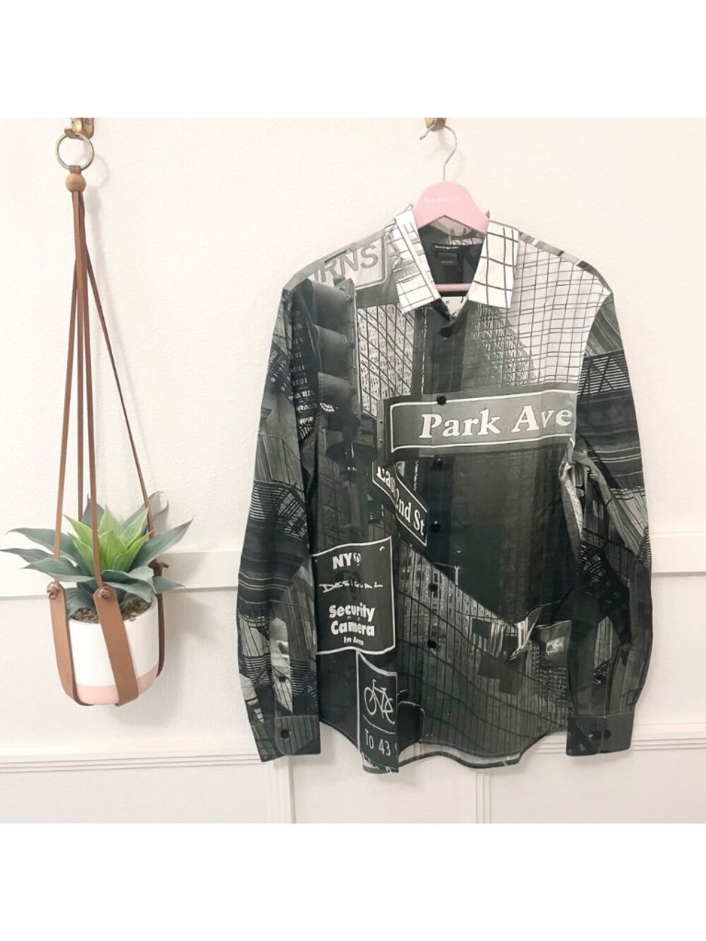 NWT Desigual Men's Cam Matteo Long Sleeve Button Down NYC Size M - Picture 2 of 9